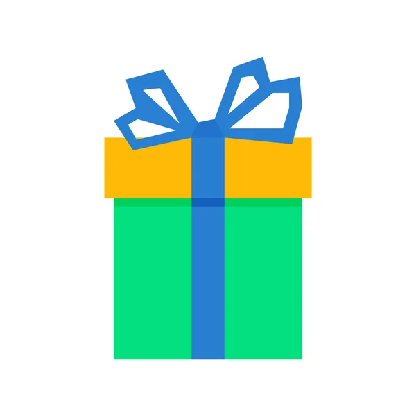 Forma de objeto vector. Vector sorpresa caja de regalo. Diseño de icono de regalo. Decoración de Navidad. Aniversario, cumpleaños. Diseño ilustrativo colorido. Ilustración aislada. Tarjeta de felicitación plantilla. Símbolo sorpresa . — Vector de stock