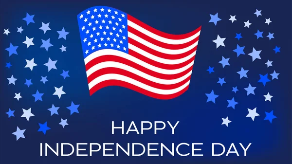 Feliz Día Independencia Estilo Americano Ilustración Patriótica Fiesta Nacional Americana — Vector de stock