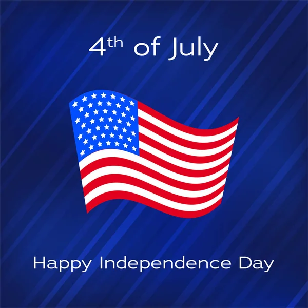 Feliz Día Independencia Estilo Americano Ilustración Patriótica Fiesta Nacional Americana — Vector de stock