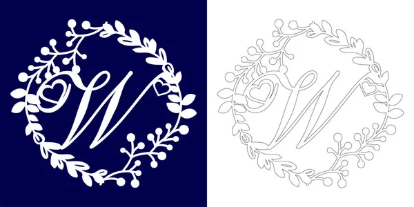 Vektor Bröllop Första Monogram För Laserskärning Bokstaven Det Dekorativa Monogrammet Royaltyfria illustrationer