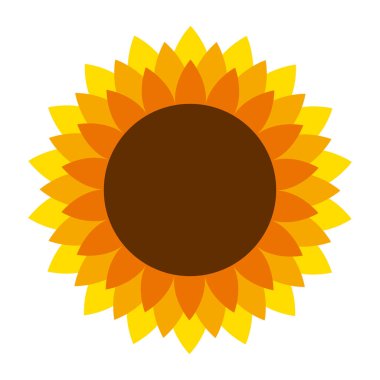 Parmak izi tasarımı için ayçiçeği vektör karikatür simgesi. Beyaz arkaplanda vektör illüstrasyon çiçeği. İzole edilmiş çizgi film ikonu ayçiçeği.