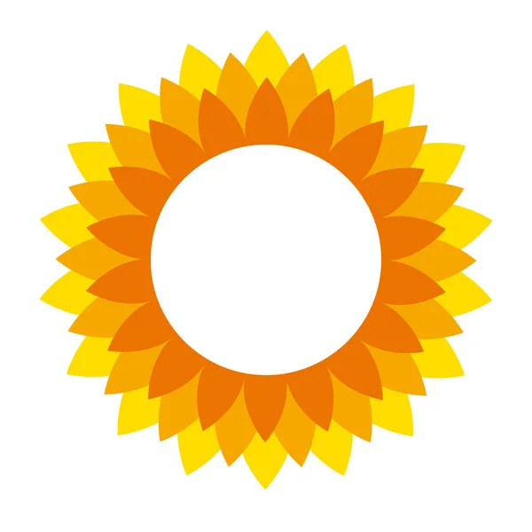 Sunflower vector cartoon icon for print design. Vector illustration flower on white background. Isolated cartoon icon sunflower. — Stock Vector