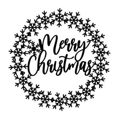 Noel Kar Taneleri Çelengi. Mutlu Noeller yazılı. CNC lazer kesim şablonu. Ahşap ve metal için şablon lazer kesme makinesi. Ev dekorasyonu, duvar dekorasyonu için kullanabilirsin..