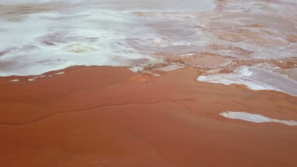 Terreno Contaminado Con Residuos Tóxicos Fábrica Química Vista Aérea — Vídeo de stock