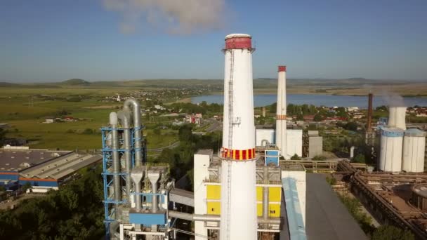 Planta Processamento Alumínio Vista Aérea — Vídeo de Stock