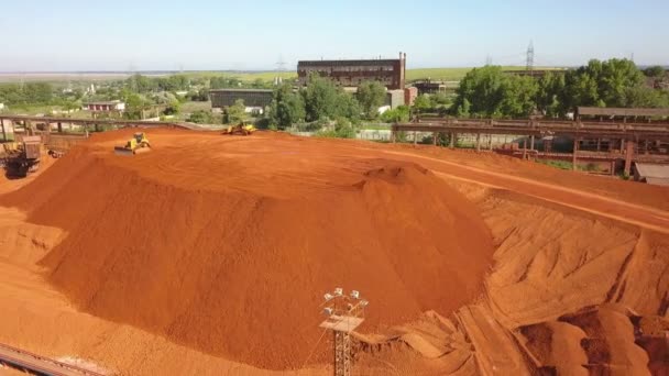 Vista Aérea Depósito Bauxita — Vídeo de Stock