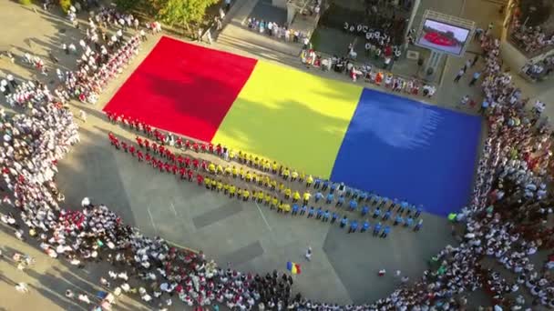 Tulcea Roemenië Augustus Opening Ceremony Luchtfoto Van Het International Folklore — Stockvideo