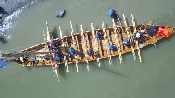 Isaccea Roumanie Août Liburna Navire Guerre Romain Sur Danube Intérieur — Video