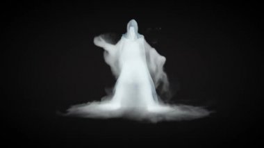 Animasyon bir buz Sihirbazı döküm büyü