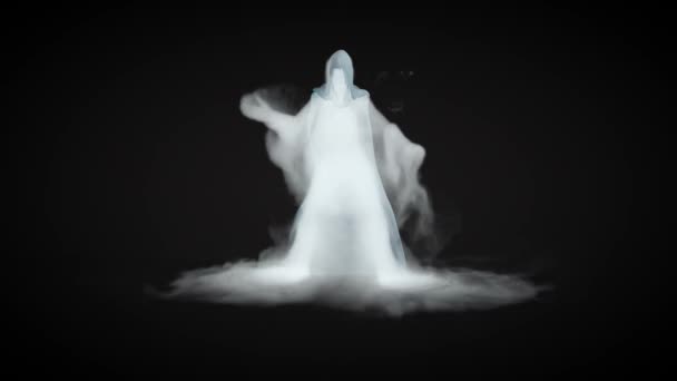 Animasyon Bir Buz Sihirbazı Döküm Büyü — Stok video