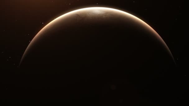 围绕遥远恒星系统运行的一颗外行星的3D — 图库视频影像