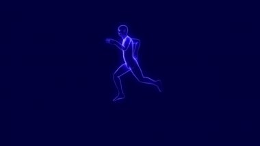 insan bir hologram çalışan ve aynı zamanda loopable 3D animasyon
