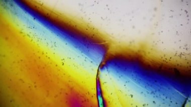 Polarize ışık mikroskop altında plastik torba