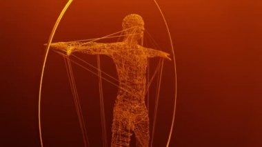 bir karanlık karakter kavramı heykel, 3d animasyon