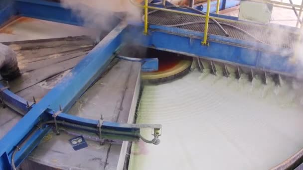 Roterende Vacuümpanfilter Gebruikt Voor Filtratie Wassen Van Grof Korrelige Slurries — Stockvideo