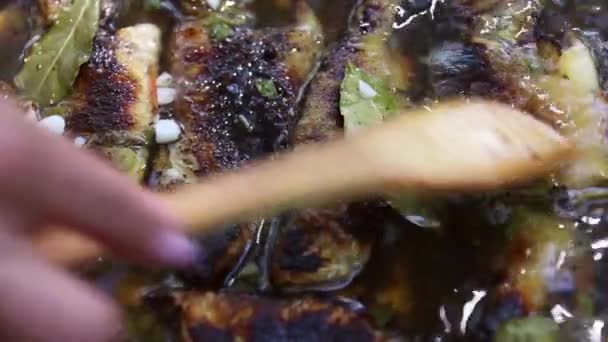 Traditional Brine Fish Danube Delta — Stock Video