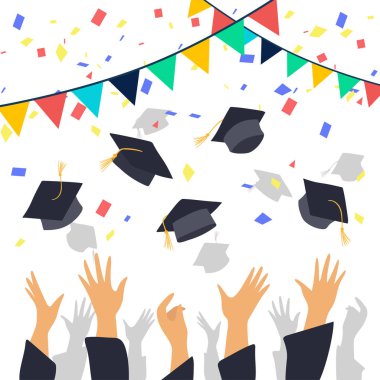 Çelenk ile beyaz arka plan üzerinde insan eli hava masters şapkalı atma izole