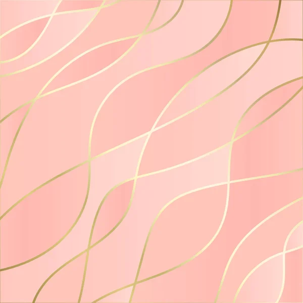 Γραμμή Του Χρυσού Παστέλ Ροζ Φόντο Αφηρημένη Καλλιτεχνική Του Γεωμετρικού — Διανυσματικό Αρχείο