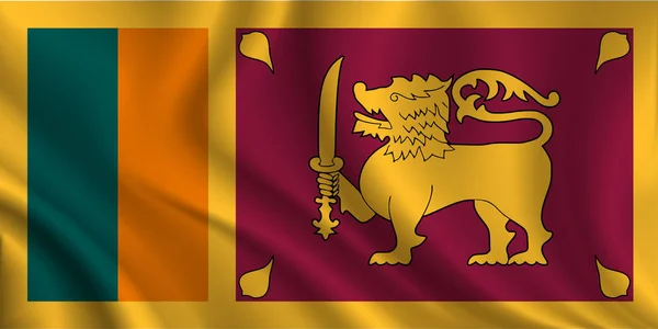 Bandera Del Estado Sri Lanka Vector Ilustración — Archivo Imágenes Vectoriales