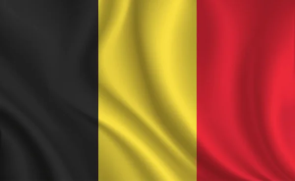 Staatsflagge Belgiens Vektorillustration — Stockvektor