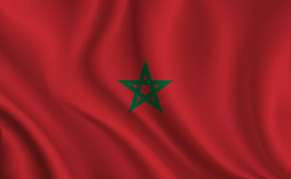 Drapeau National Maroc Illustration Vectorielle — Image vectorielle