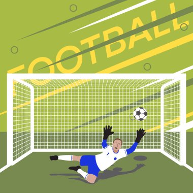 Amaç, vektör çizim kurtarmaya kaleci