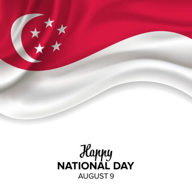 vektör Singapur kutlama 9 Ağustos bağımsızlık günü Festival Illustration. Milli gün tasarım unsurları vektör. tatil grafik simgeler. Ulusal günü