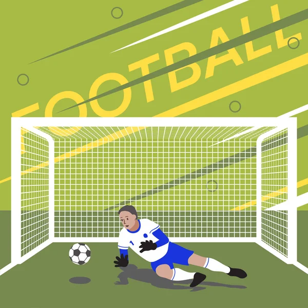 Portiere Cercando Salvare Obiettivo Illustrazione Vettoriale — Vettoriale Stock