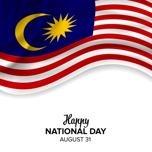 Feestelijke Vectorillustratie Van Independence Day Maleisië Viering Augustus Vector Designelementen — Stockvector