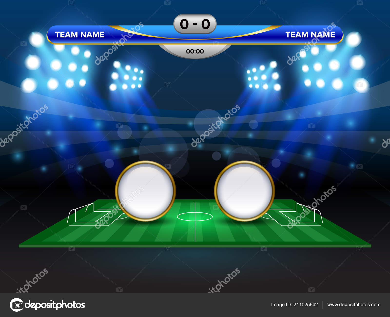 Scoreboard for soccer match score board Royalty Free Vector