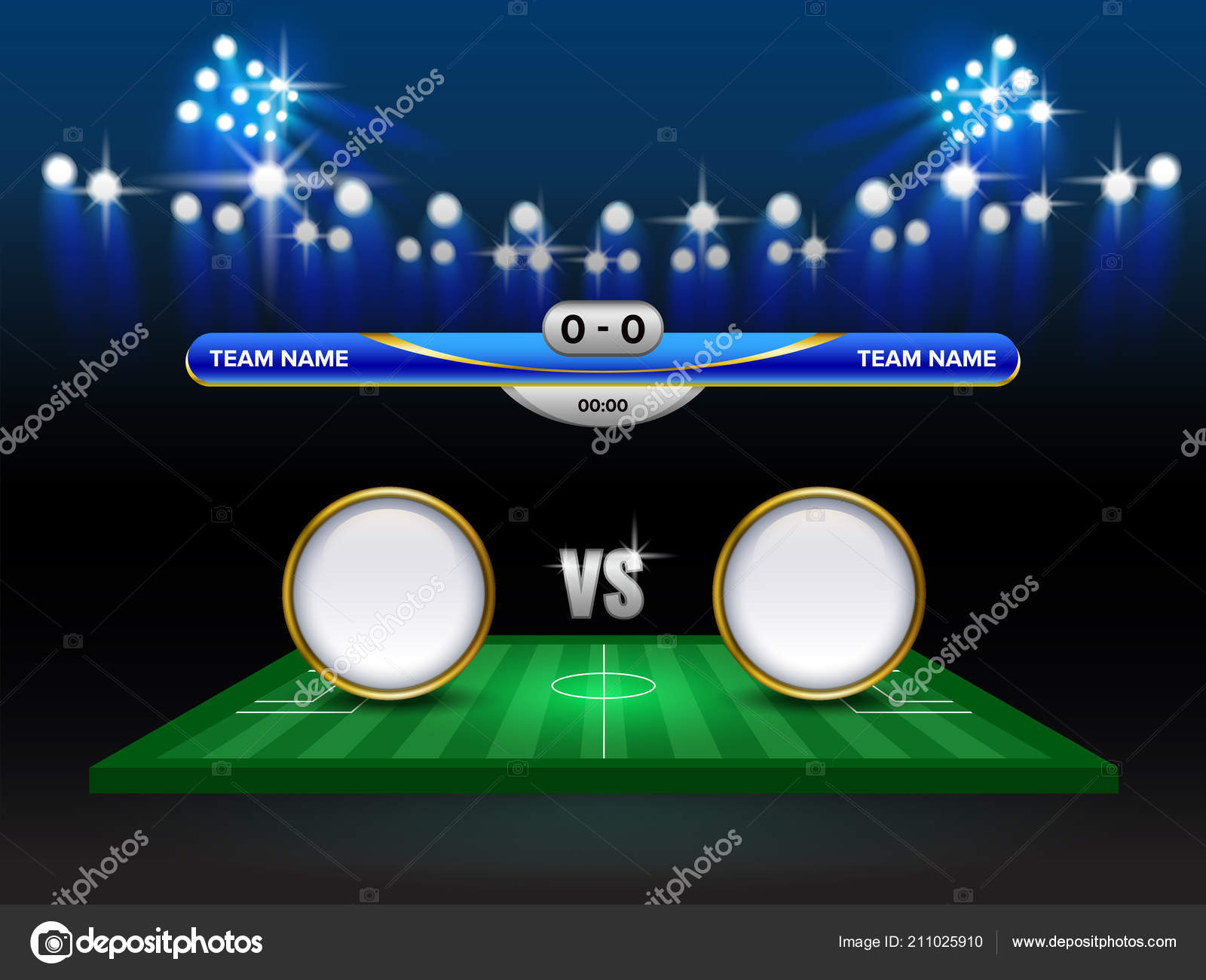 Football Cup World Championship Sport Event Soccer Mock Scoreboard Match Stock Vector by ©lepusinensis 211025910