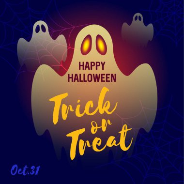 şeker ya da numara Cadılar Bayramı vektör poster