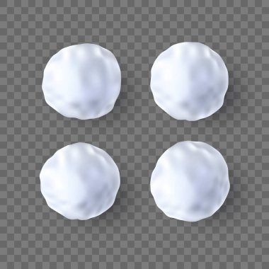 3d kar topları, vektör çizim seti.