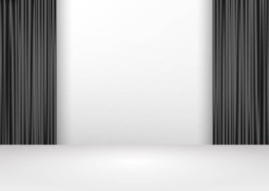 Boş canlı beyaz stüdyo oda arka plan, ürün göstermek kopya alanı ile 