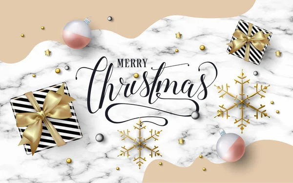 Merry Christmas Text Design Vector Logo Typography Usable Banner Greeting — Stock Vector