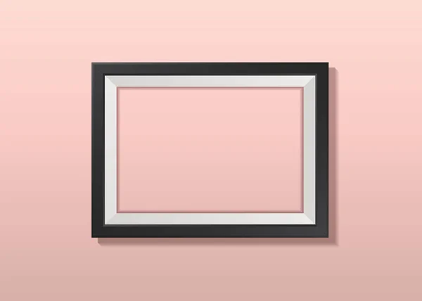 simple photo frame mock up with copy space, vector illustration