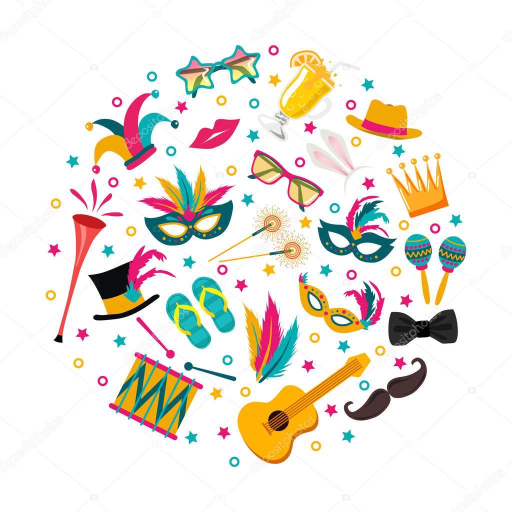 artistic colorful carnival banner, vector illustration
