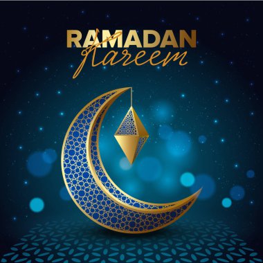 Ramazan şenlikli desen, İslami tatil vektör illüstrasyon