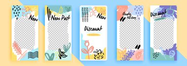 vektör satış etiketleri, yeni mesaj, yeni indirim 