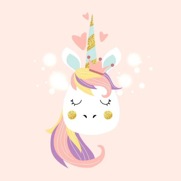 Vector Kunst Van Fairy Unicorn Verliefd — Stockvector