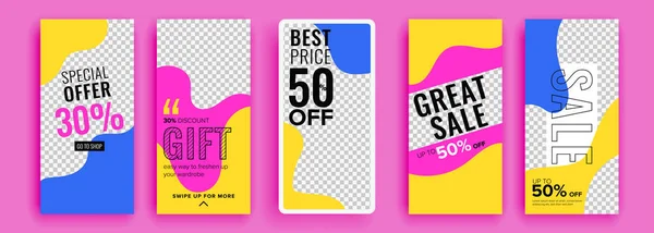 Vector Banners Cupones Para Descuentos Compras Por Ciento Por Ciento — Vector de stock