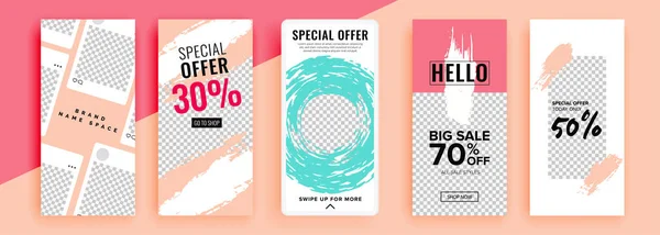 Venta Vectores Creativos Banners Cupones Para Descuentos Compras Por Ciento — Vector de stock