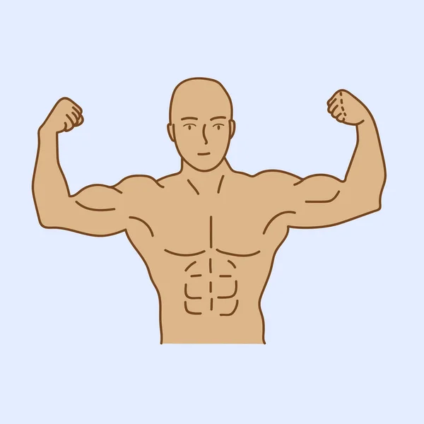 Torso Deportivo Para Hombre Forma — Vector de stock