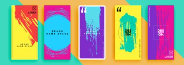 Farklı mürekkepli kart kümelerinin vektör çizimi