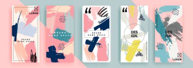 Farklı mürekkepli kart kümelerinin vektör çizimi