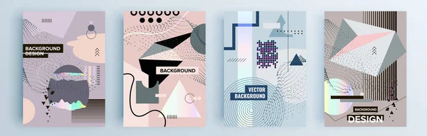 Minimální Geometrické Obrazce Plakátů Vektor Moderní Abstraktní Pozadí — Stockový vektor