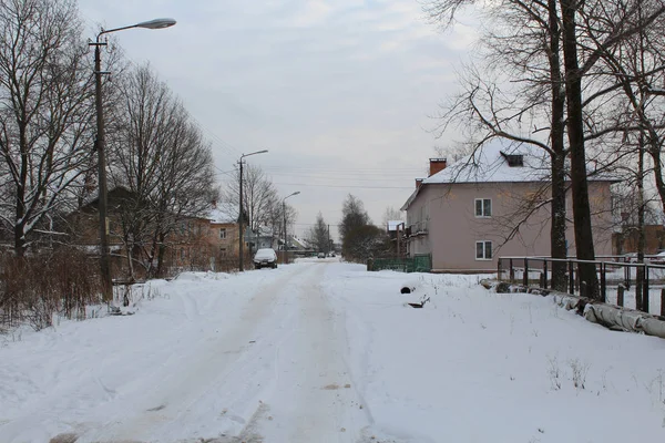 Paisaje Invernal Una Ciudad Rusa Provincial — Foto de Stock