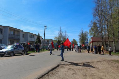 victory day rally 9 may 2018 year. On route Chudovo - Oskuy.