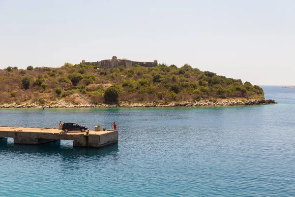 Veduta del Castello Ali Pasha di Porto Palermo, Albania — Foto Stock