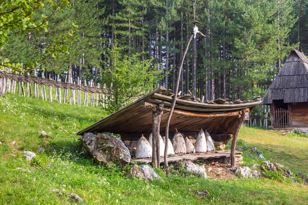 Edificios Madera Museo Aire Libre Sirogojno Zlatibor Montaña Tara Serbia —  Fotos de Stock